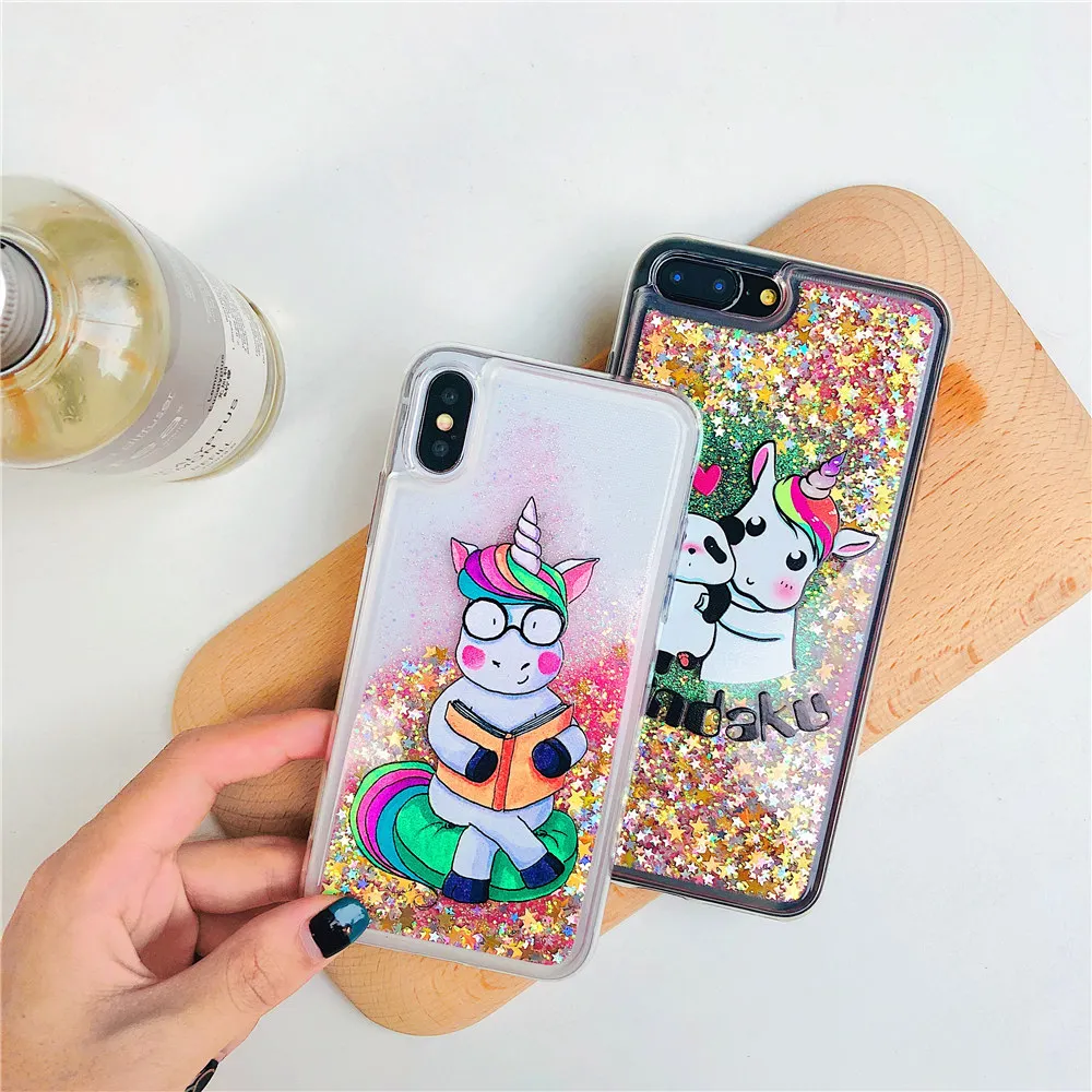 Glitter Lxury Liquid Sand Case Shell for iPhone 11 Pro X XS MAX XR 6 6S 7 8 Plus 5 5S SE Back Fitted Cover Stylish Painted |