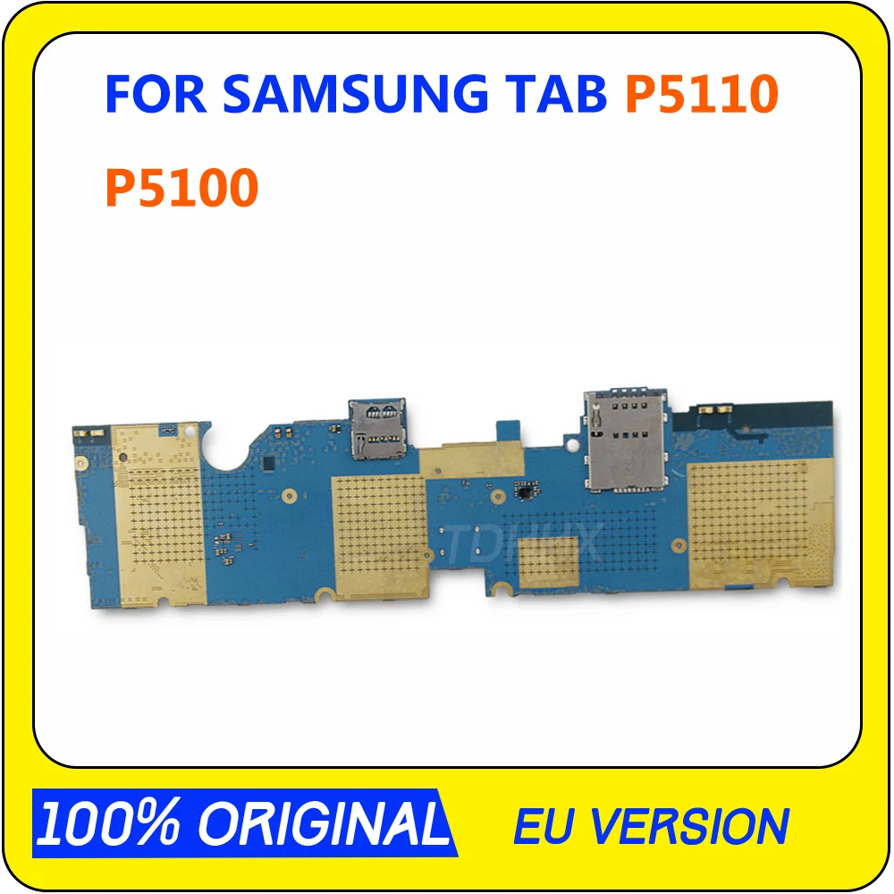 EU Version for Samsung Galaxy Tab 2 10.1 P5100 P5110 Motherboard WIFI &amp 3G 1G RAM 16G ROM Mainboard Logic Board from original | Мобильные