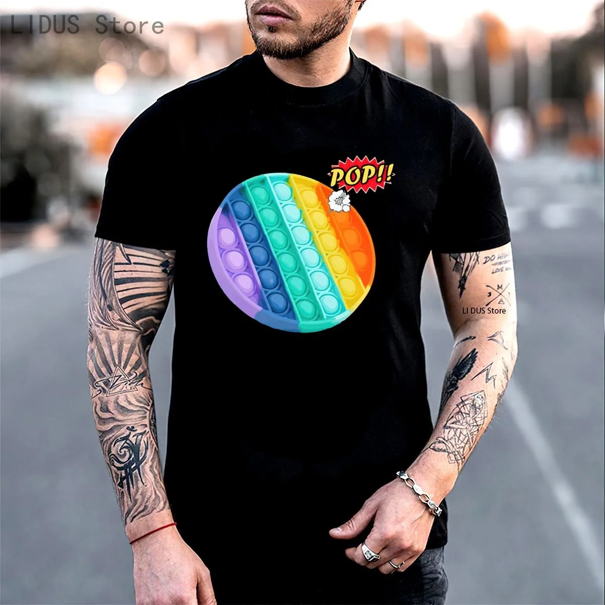 

Pop It Or Rainbow T Shirts High Quality Tshirts Cotton Sweatshirt Summer Clothing Short Sleeve T-shirts Brands Unisex Tee Top