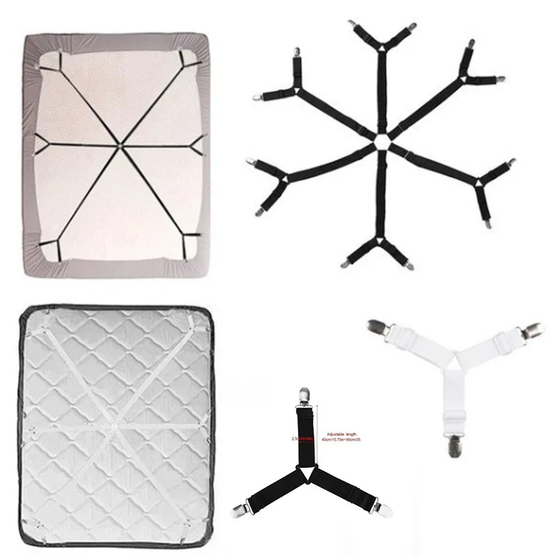 Три морщинки и шестигранные фиксаторы для простыней регулируют простынь s