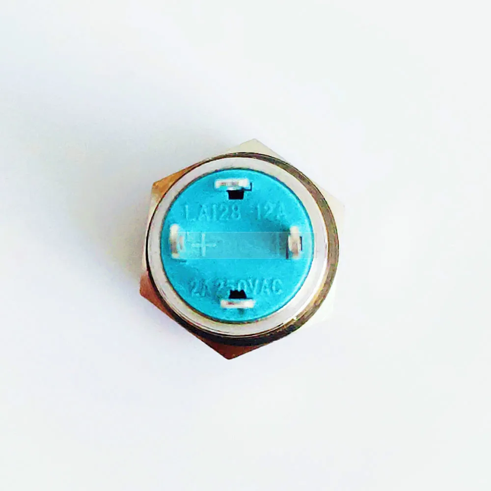 Кнопочный переключатель 12 мм цветной светодиодный с символом провода