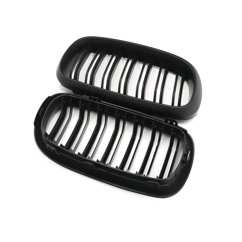 

MagicKit 1 Pair New ABS Replacement Matte Black Double Slat Front Kidney Grill Grille For BMW F15 F16 X5 X6 2014-17 vent Grille