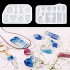Форма для подвесок из смолы, силиконовые формы для брелоков, ожерелье, серьги, штамп для изделий ручной работы, сделай сам, пресс-форма для изготовления ювелирных изделий