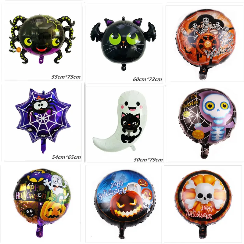 

New 18-inch Halloween Aluminum Film Balloon Cartoon Shaped Balloon Birthday Party Decoration Children's Toy Balloon