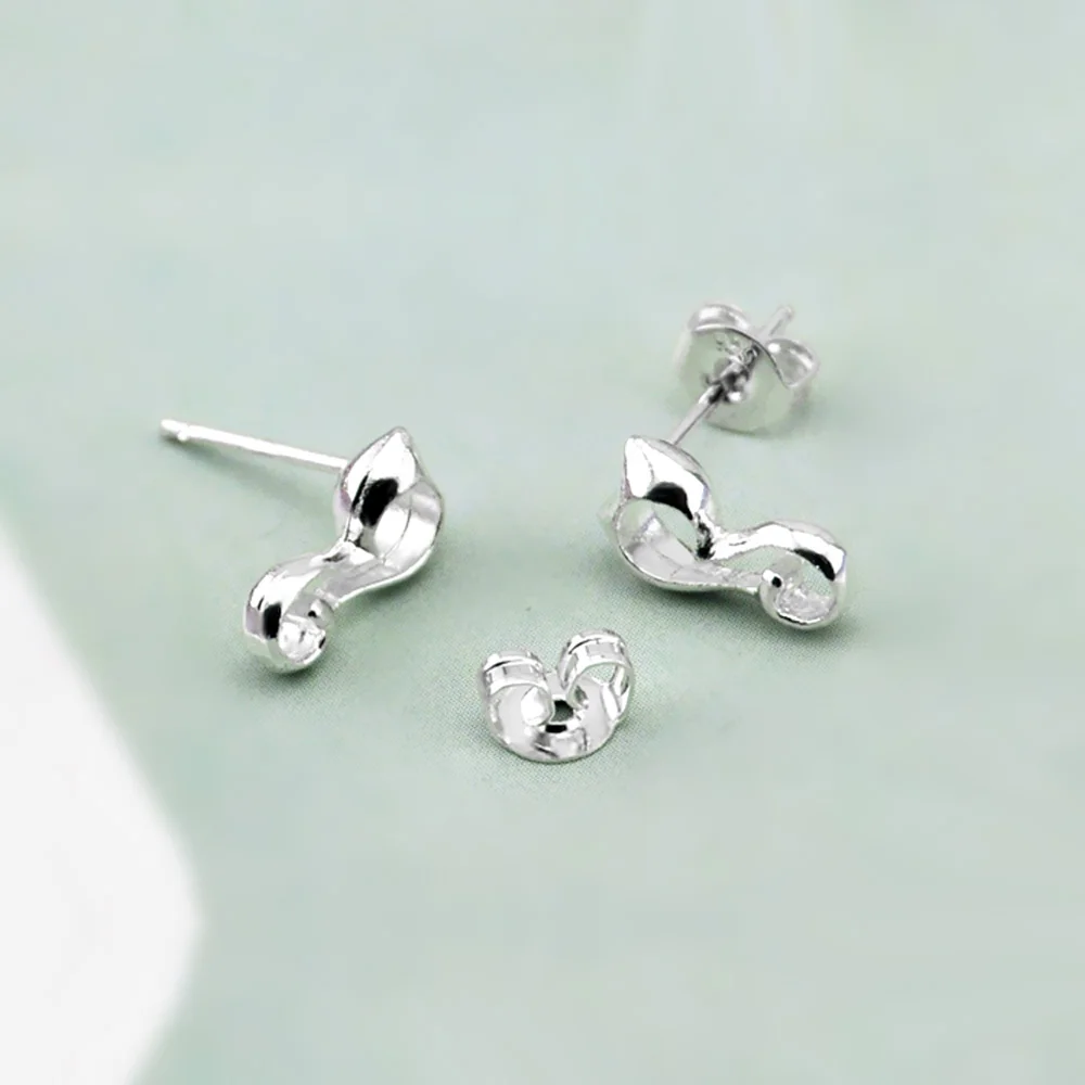 Милые 925 пробы серебра с мультяшным котом серьги гвоздики ослепительный CoCo