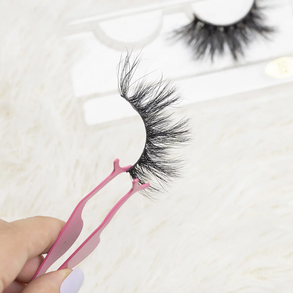 

30MM Mink Lashes Love Squirrel False Eyelash Natural Long Soft Wispies Handmade Cruelty-Free Criss-Cross Eyelashes M