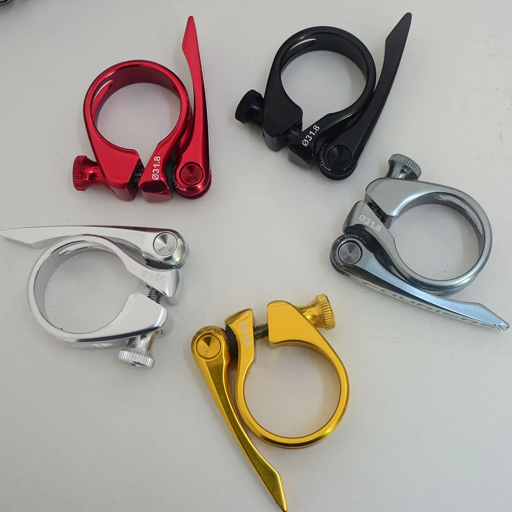 

FOURIERS CNC MTB bicycle seat post clamp ultra-light aluminum alloy mountain road bike seat post clamp 31.8 / 34.9mm QX002.