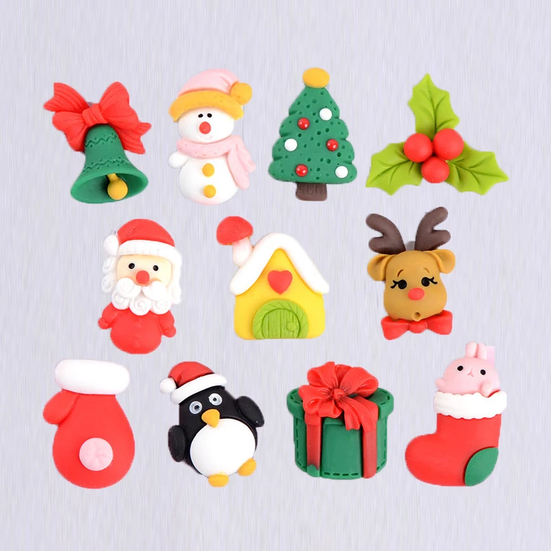 

Рождественское украшение, резиновые 3D заколки с плоской спинкой для скрапбукинга, «сделай сам», аксессуары для волос, рождественские брошь,...
