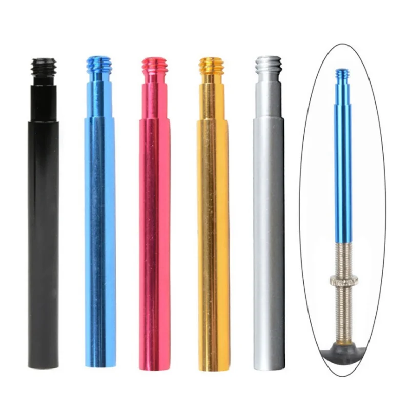 

2Pcs Bicycle Valve Extender Extension 60mm Aluminum Alloy Decoration Fixed Gear For Presta French Valve MTB Bike Parts