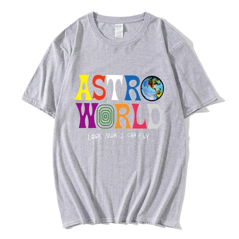 Мужская и женская футболка в стиле хип-хоп с буквенным принтом Трэвиса Скотта