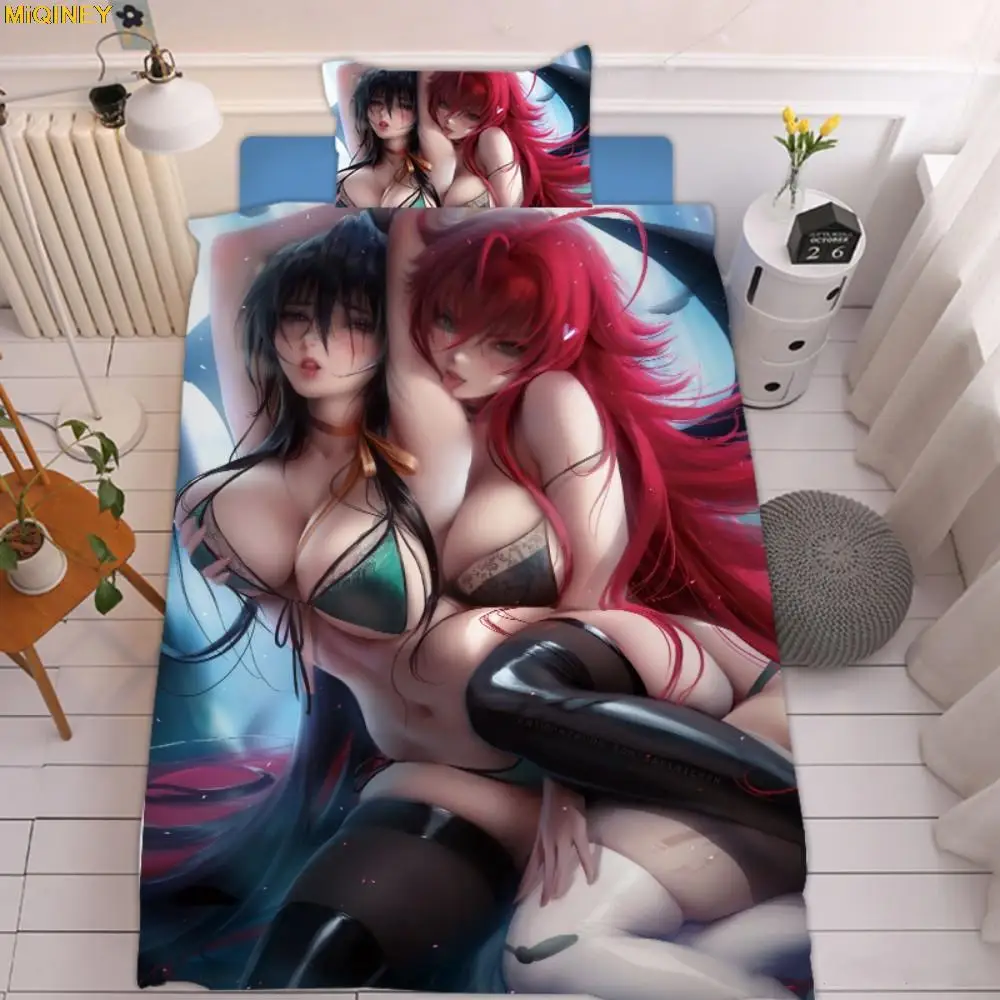 

MiQINEY 2/3 Pieces Cute Lovely Girls Bedding Set 3D Print Bikini Sexy Lady Duvet Cover Home Textile Bed Cover Set Kids Bed Quilt