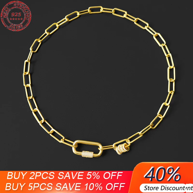 

Женская цепочка из серебра S925 пробы, цепочка для влюбленных, цепочка для ключиц, новый продукт, модный тренд в стиле хип-хоп, роскошная модел...