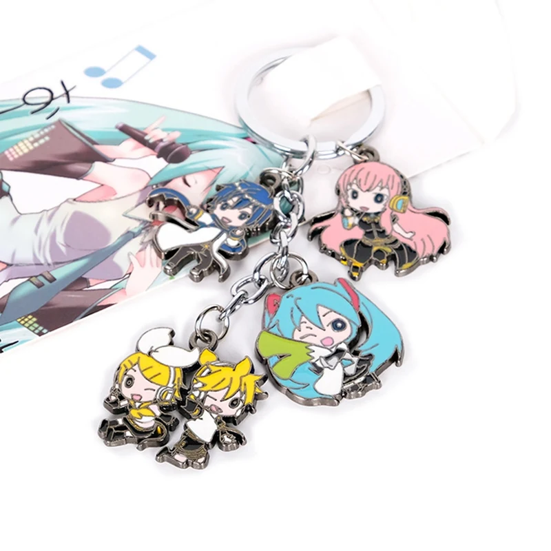 

New Anime Demon Slayer /Bungo Stray Dogs Keychain Multicolor Alloy Cartoon Figure Model Pendent Key Ring Car Keychain