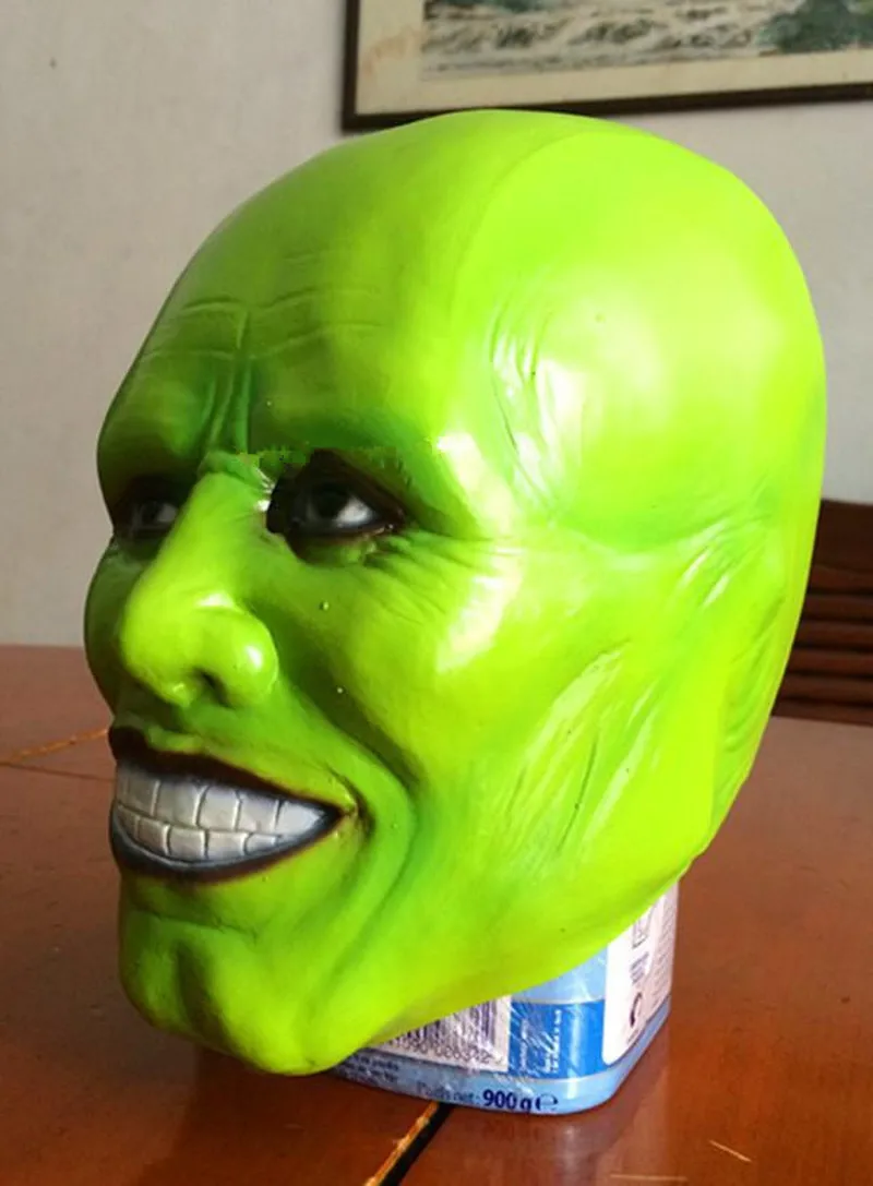 Латекс Джим Керри Косплэй зеленая маска взрослый костюм нарядное платье уход за
