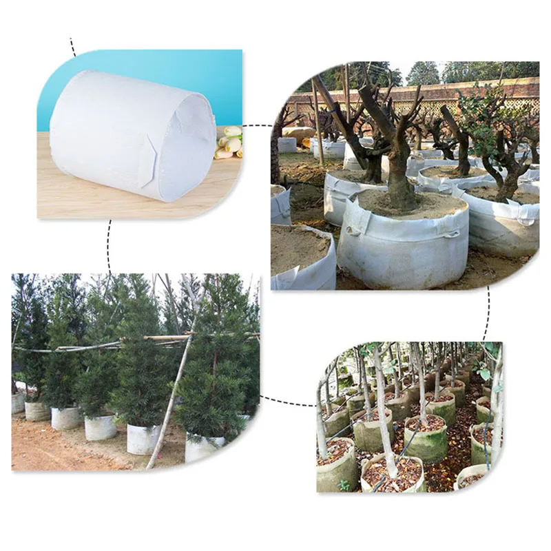 Садовый нетканый мешок для растений круглые горшки с ручками Воздухопроницаемый