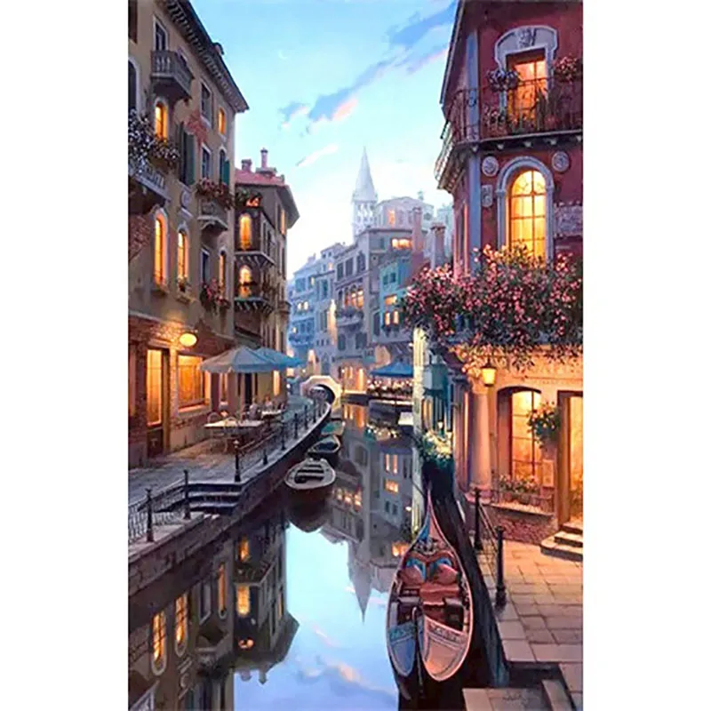 Paint 2 Картина с пейзажем, Раскраска по номерам, картины с номерами, картины с цифрами Pintar por Numeros oleo, холст Peinture numero - Цвет: Paint 2