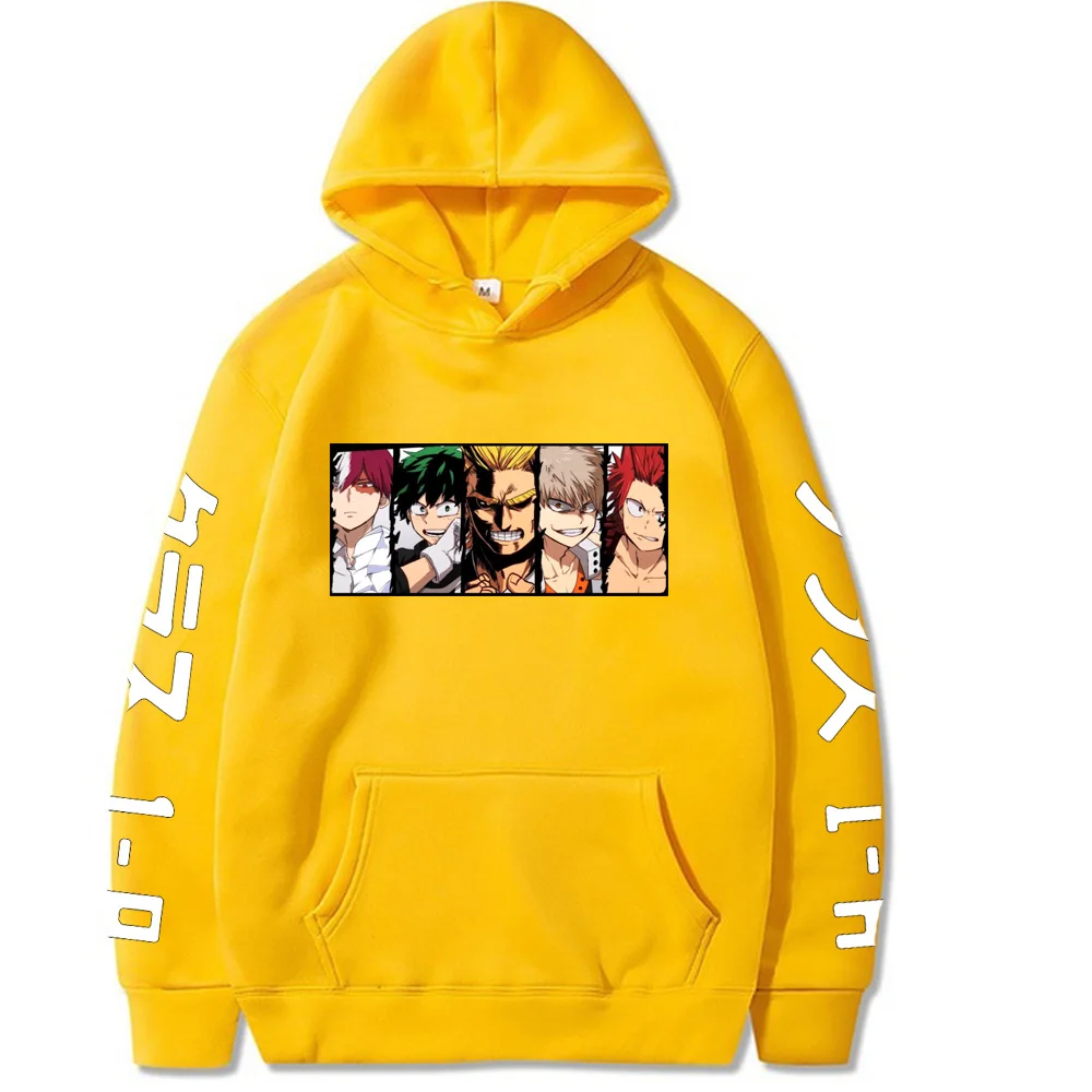 

Boku No Hero Academia Print Long Sleeve Hoodie Men Women Harajuku Style My Hero Academia Hoodie