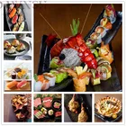 Полная выкладка 5D Diy Даймонд картины Японская еда суши крест стежка Наборы со стразами с вышивкой ручной работы мозаичного искусства Украшения для кухни
