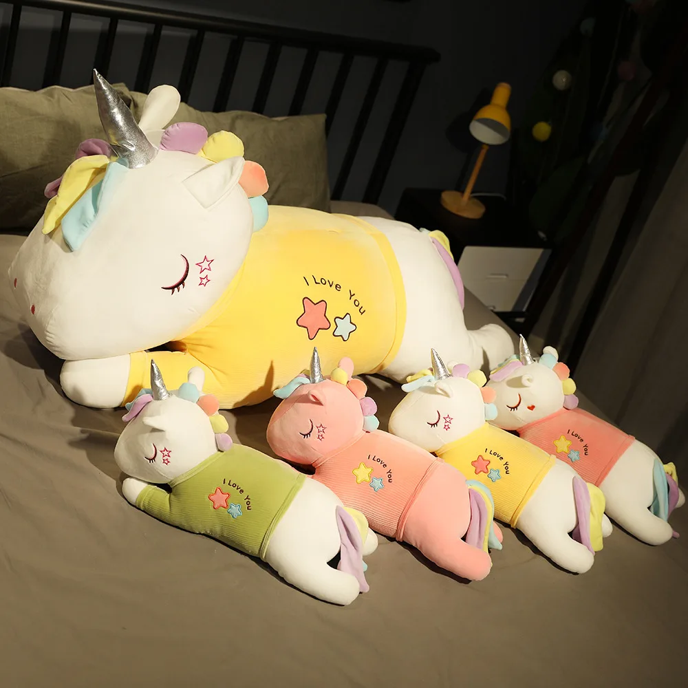 

50cm Rainbow Unicorn Plush Toys Kawaii Kids Toys Stuffed Cartoon Animal Baby Doll Children Christmas Birthday Gift