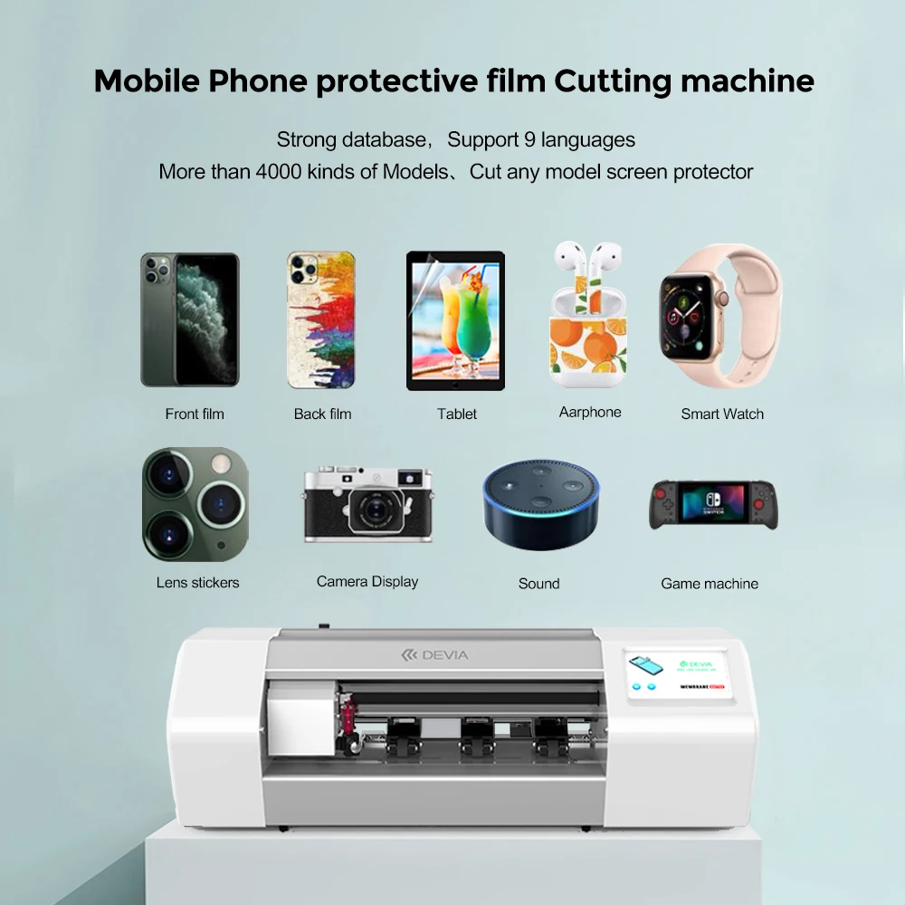 devia intelligent back cover front cover mobile phone screen protector cutting machine tpu film plotter cutter making machine free global shipping