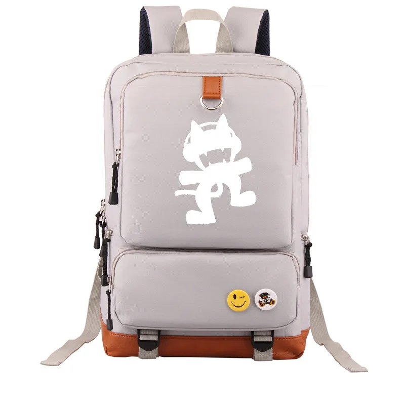 Кошка фабрика странная кошка фабрика электронная музыка monstercat школьная сумка рюкзак через плечо для поколения жира wh - Цвет: Белый
