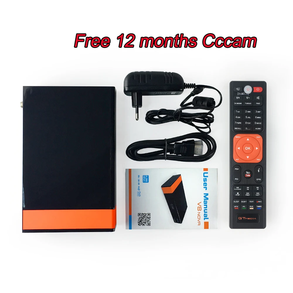 V8 Nova With cccam Спутниковый декодер smart GTMEDIA V8 NOVA DVB-S2 H.265 1080P 1 год бесплатно Испания Европа cccam спутниковый ресивер freesat v8 nove - Цвет: V8 Nova With cccam