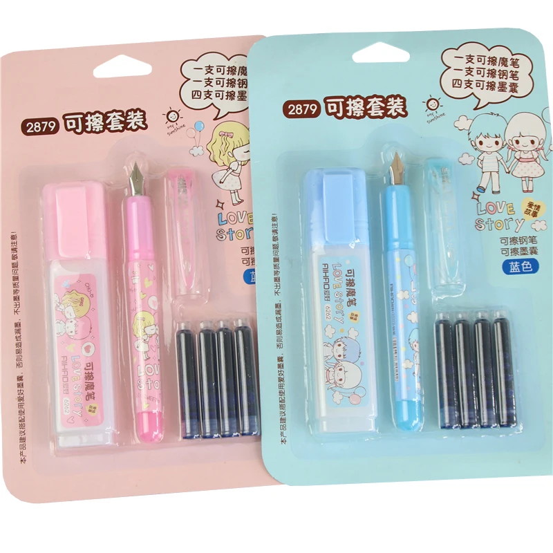 Милый стираемая ручка перьевая + чернила 0 5 мм Средний F Перо канцелярские