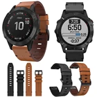 Быстросъемный кожаный ремешок 22 мм, 26 мм, для Garmin Fenix 6X 6 Pro, Tactix Delta, ремешок для часов Easyfit, ремешок для часов Fenix6 Fenix 5 5X