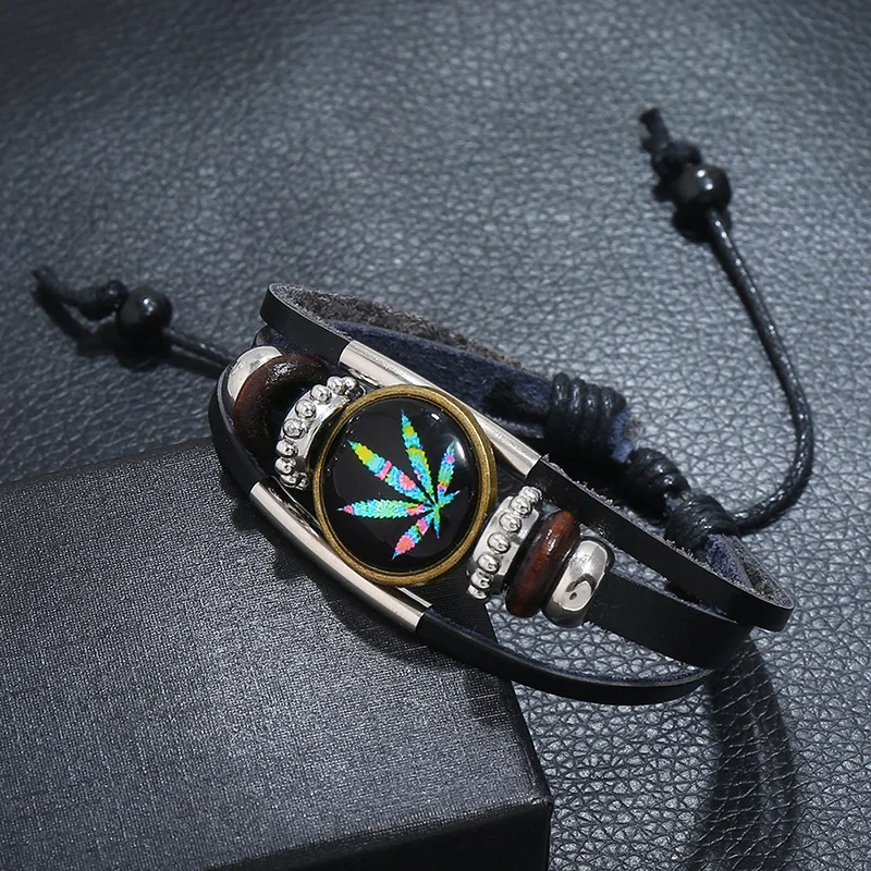 CKW классический мужской кожаный браслет Многослойный для браслета и модные