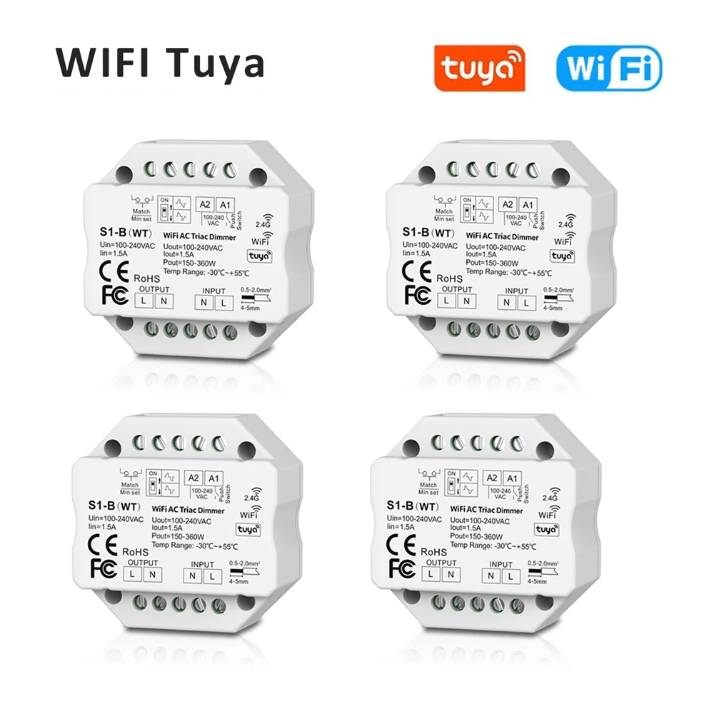 Светодиодный регулятор яркости 110 В 220 приложение Smart Life Wi-Fi переменный ток