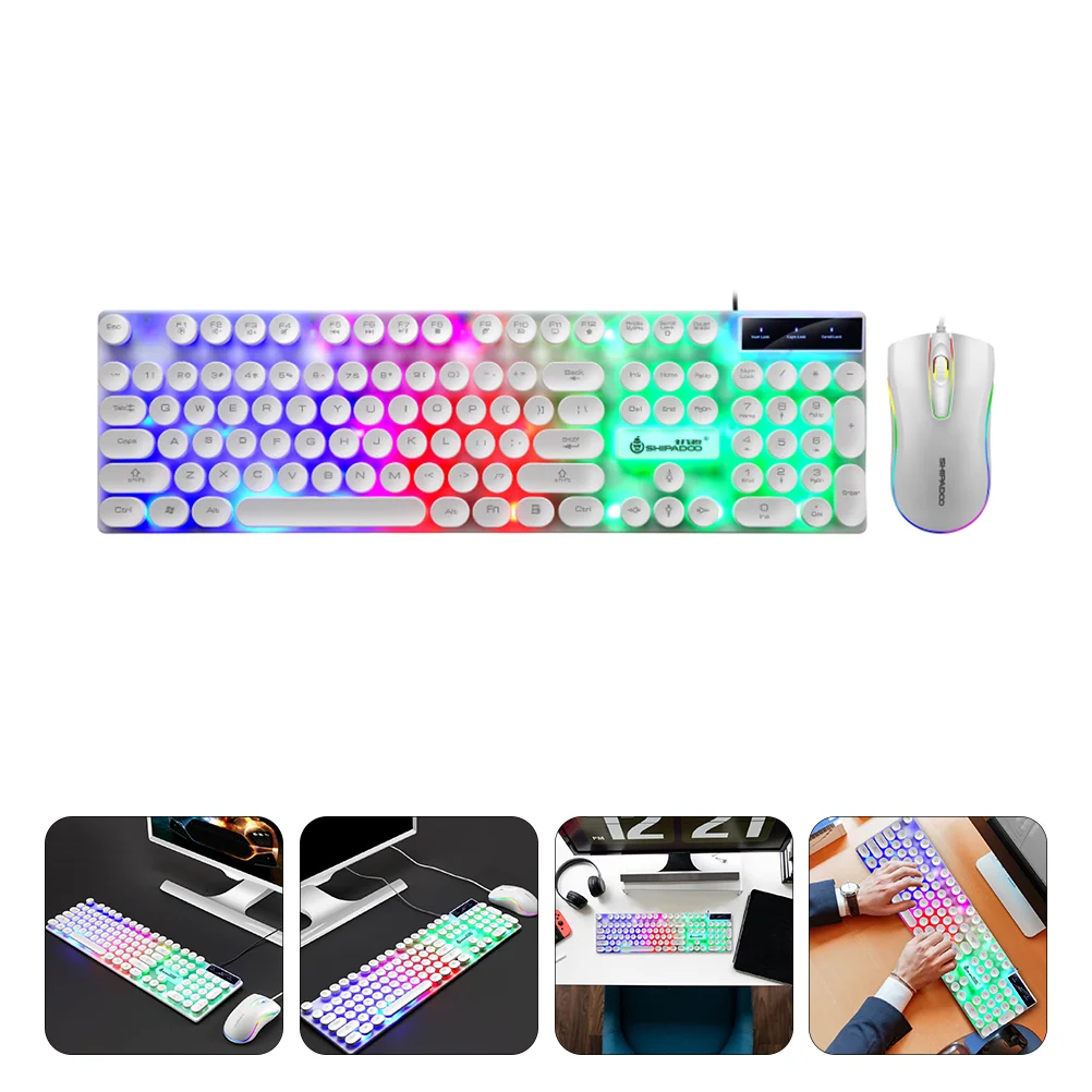 

1 Set Keyboard Combo USB Wired Backlit Gaming Office Keyboard Supply