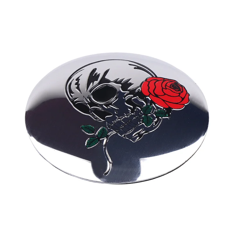 Car styling 4Pcs 56mm Cool Skull Roses Steering tire Wheel Center sticker Hub Cap Emblem Badge Decals Symbol accessories | Автомобили и