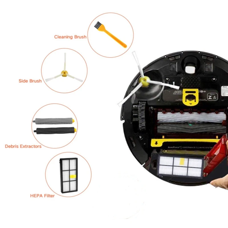 Основная и боковая щетки Hepa-фильтр для IRobot Roomba 800 900 Series Запчасти