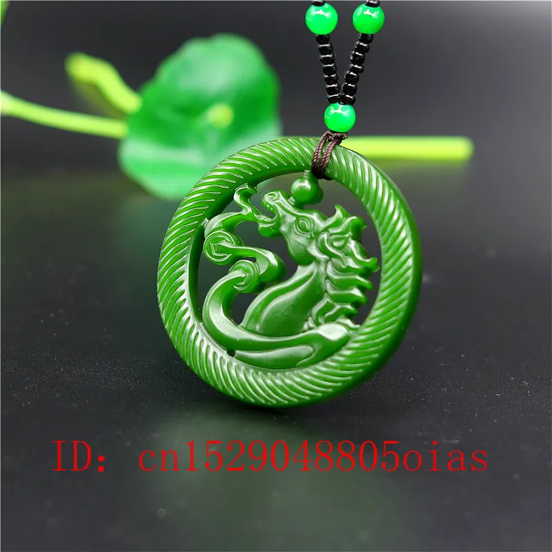 Натуральный зеленый нефрит лошадь кулон бусины ожерелье Модные очаровательные
