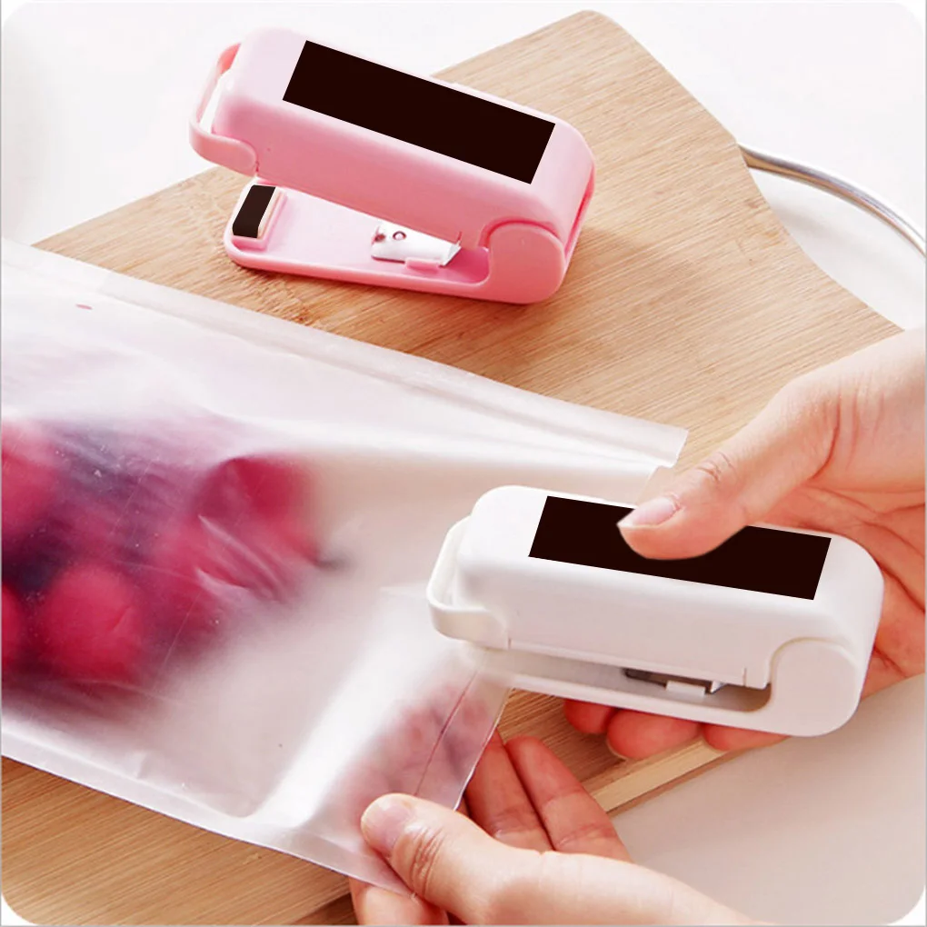 

3 Pieces Sealing Machine Electric Mini Heat Sealer Portable Food Fresh Sealing Clip Storage Bag Sealer, White