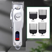 ckeyin led professional hair clipper trimmer mens barber strong power cutting machine rechargeable low noise haircut adult kid