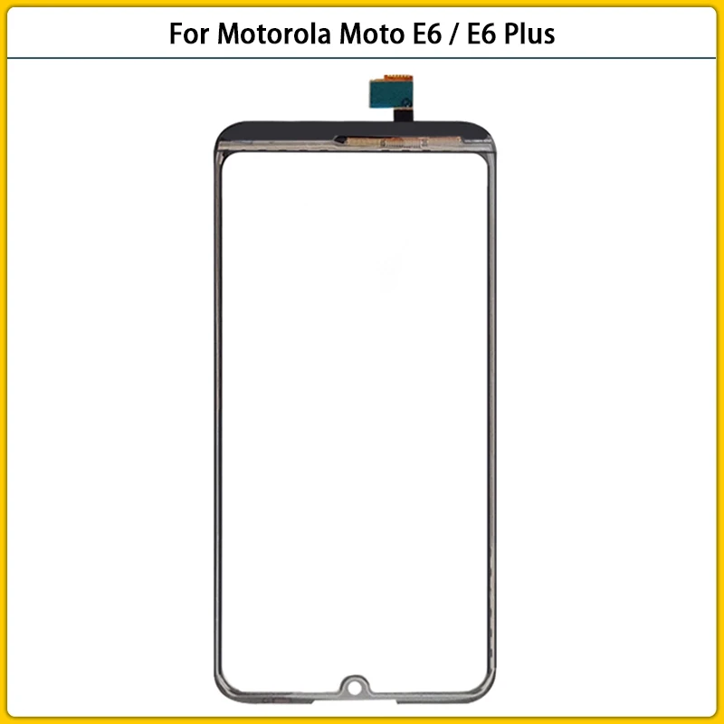 

10Pcs For Motorola Moto E6 Plus Touch Screen Panel Digitizer Sensor Front Glass Replacement New For Moto E6 TouchScreen