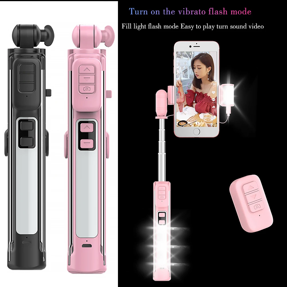 

Bluetooth Stand Selfie Stick Mini Tripod Selfiestick With Wireless Remote Shutter For iPhone Huawei Android For Xiaomi Stick