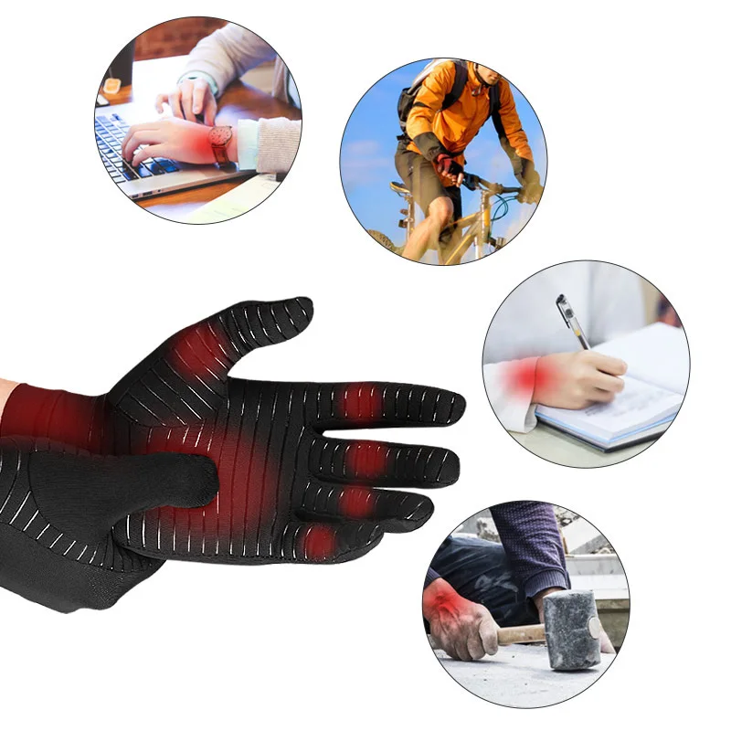 

Sprained Carpal Tunnel Clamp Relief Gloves Anti-Arthritis Copper Pressure Treatment Gloves Copper Wrist Strap Elastic Sports Set