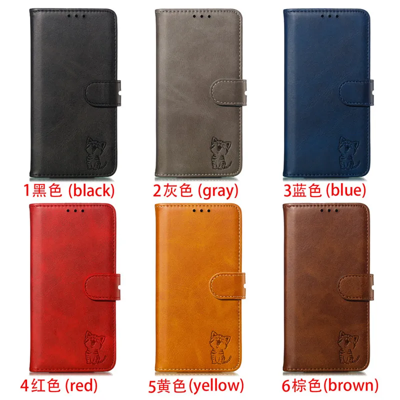 Чехол Кошелек Etui для Nokia 2 откидной деловой кожаный чехол с котом 3 4 6 7