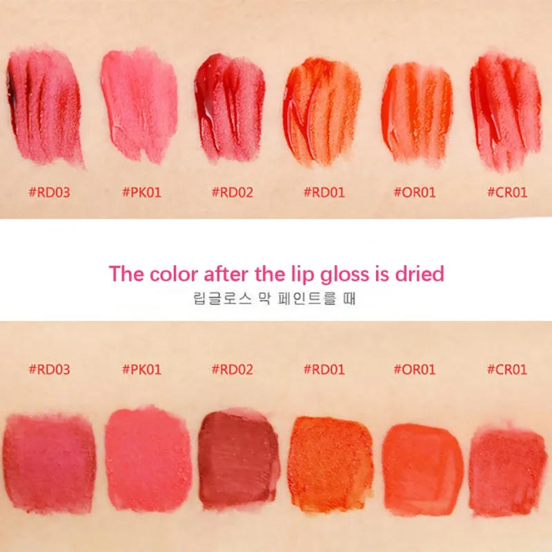 Матовая жидкая губная помада 6 цветов блеск для губ в форме бутылки красного вина