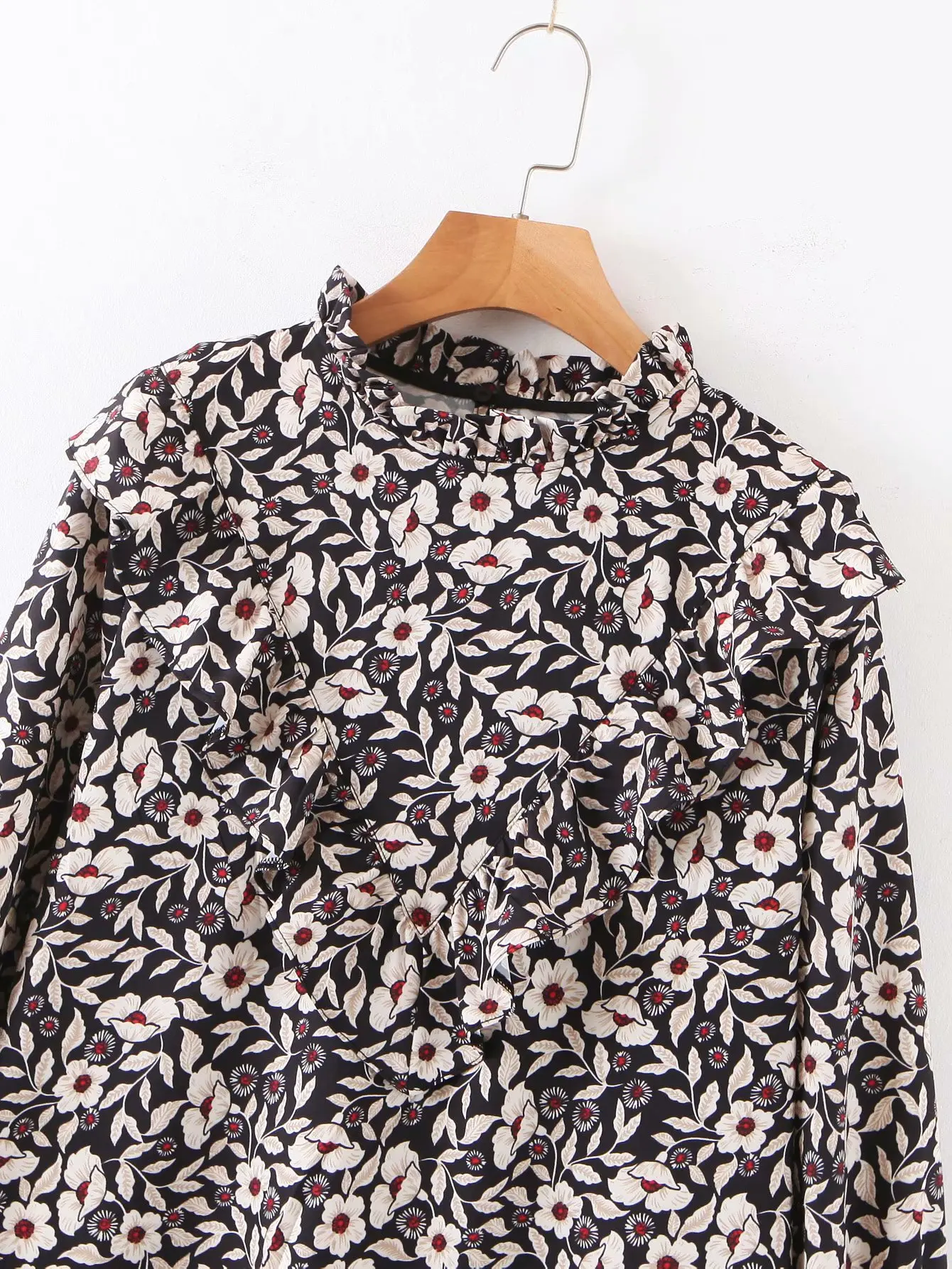 2020 женское новое платье с длинным рукавом и цветочным вырезом женские