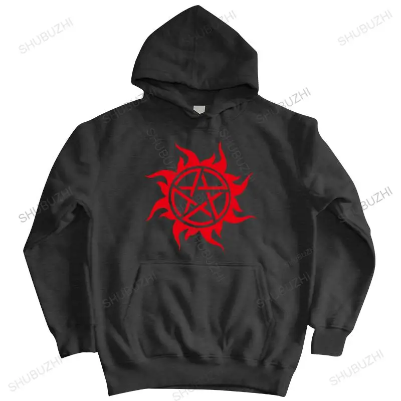 

man barnd cotton sweatshirt hooded black winter jacket Fierce Ghost Protective Symbo men's fashion hoodies loose style warm coat
