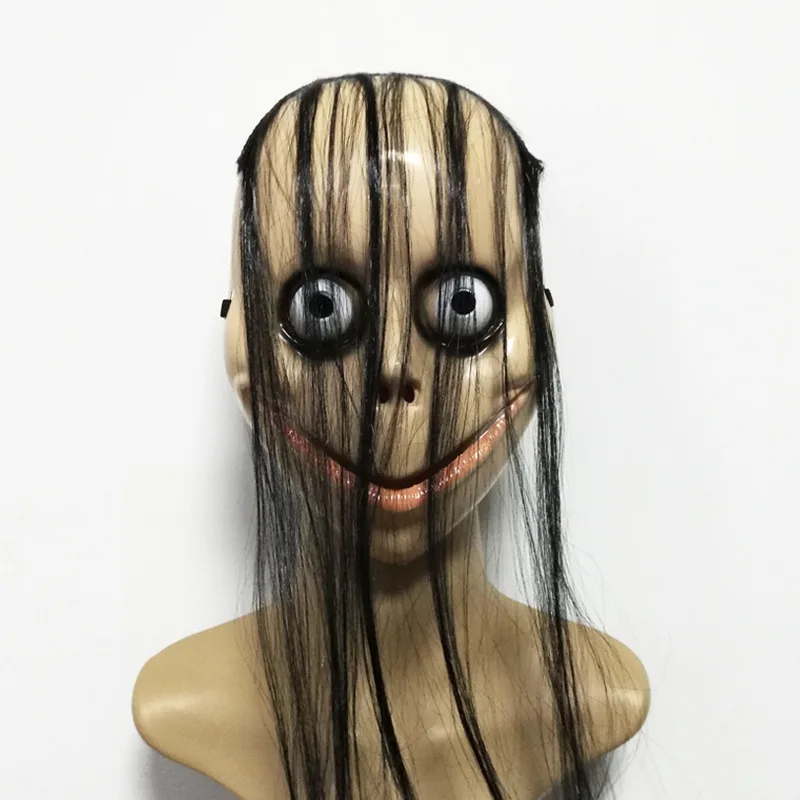 

Waylike Halloween Horror Mask New Long Hair Momo Mask Dance Performance Whole Person Props Funny Mask