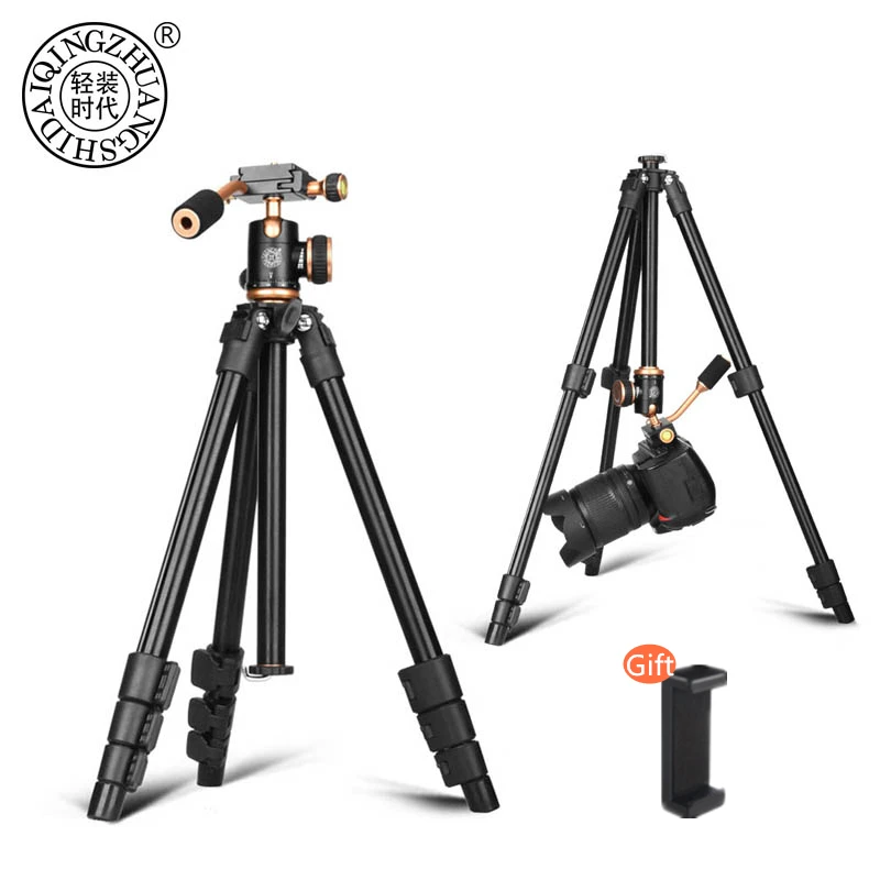 

QZSD Q160S Professional Aluminium Camera Tripod Video Lightweight Travel Tripod with Ball Head & Quick Release Plate for DSLR
