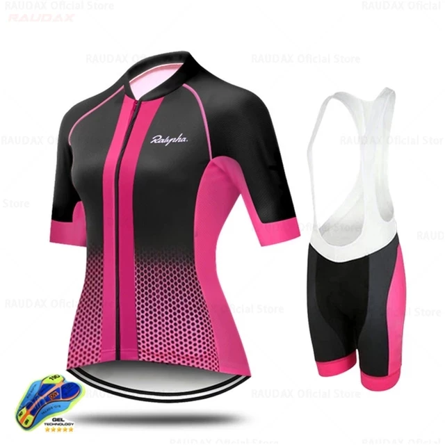 

Raudax - Summer Women Cycling Clothing Short Sleeve Jersey Mountain Bike Kit Retro Design Breathable 2021