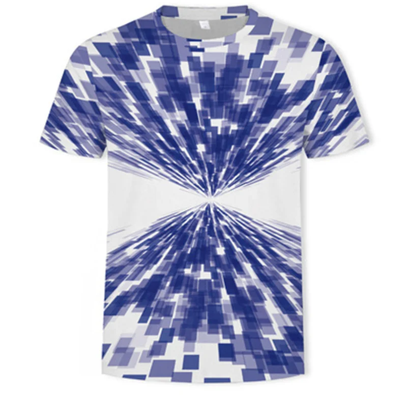

2021 summer new men's T-shirt 3D digital printing creative graphic printing T-shirt casual fashion round neck clothing