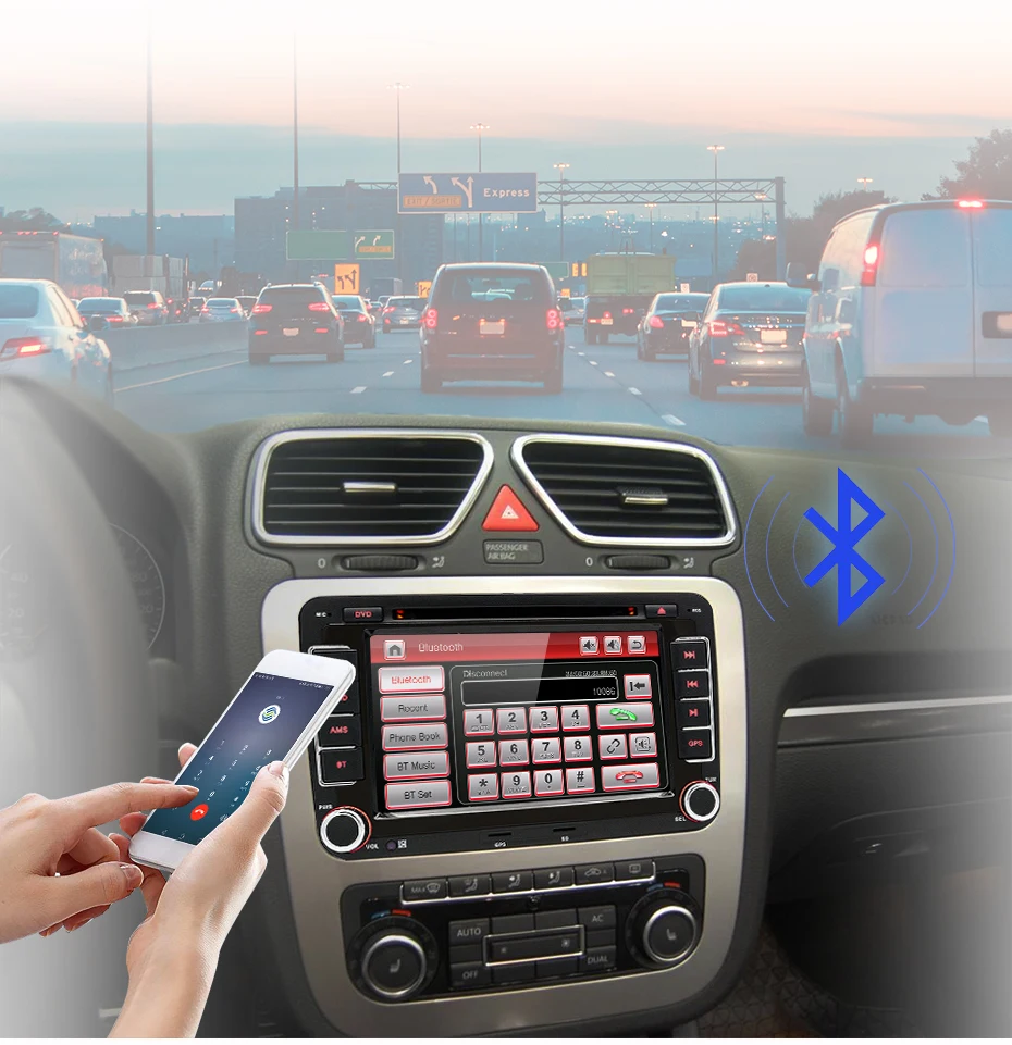 Junsun 2 din Автомобильный Радио мультимедийный плеер gps для Volkswagen VW golf passat b6 туристическое поло седан TIGUAN JETTA Android DVD