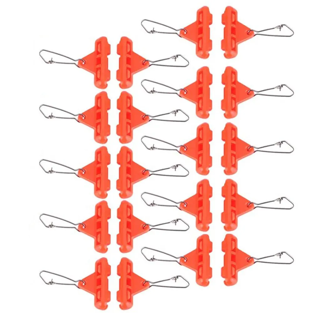 

20PCS Fishing Sinker Slides Stainless Fishing Line Connector Professional Zips Slider Booms Fishing Accessories for Braid Line