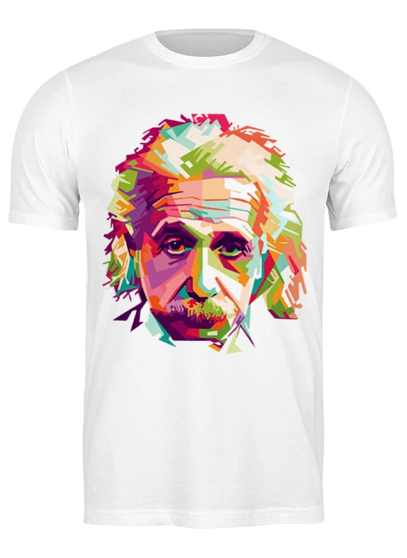 Футболка классическая Printio Альберт Эйнштейн (Albert Einstein) #657503 | Мужская одежда